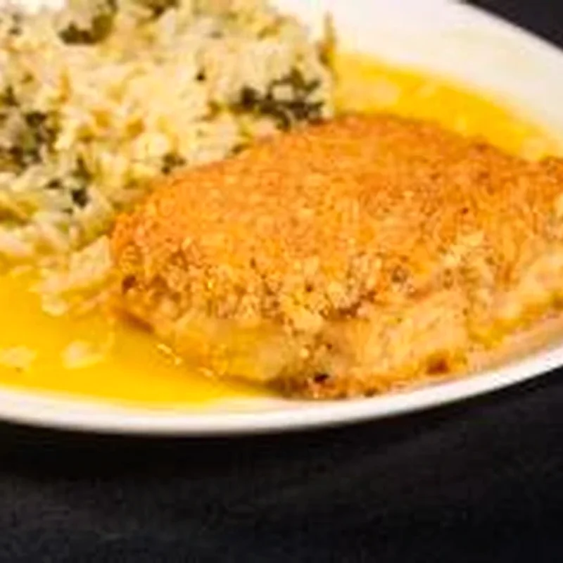 Filhote Grelhado com Arroz de Jambu
